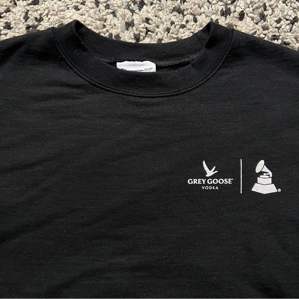 Champion Grey Goose x Grammys Black Crewneck Sweatshirt Men’s Size Small - Picture 10 of 12
